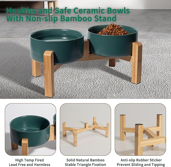 Elevated Ceramic Dog Bowl Set - Image 3