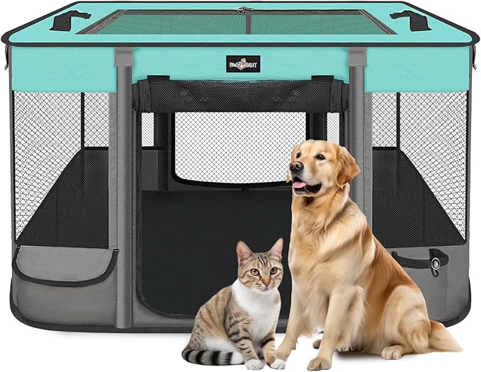 Paw Ballet Foldable Pet Kitten Playpen, Upgrade Waterproof Portable Dog Cat by PAWBALLET
