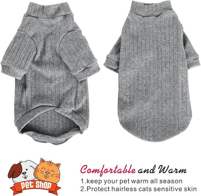 Idepet Sphynx Hairless Cats Sweater Shirt Kitten Soft Puppy Clothes Pullover - Image 3