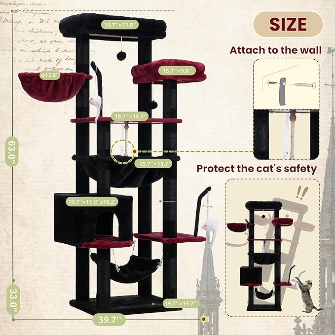 Gitelsnour Gothic Cat Tree, Cat Tower - Image 7