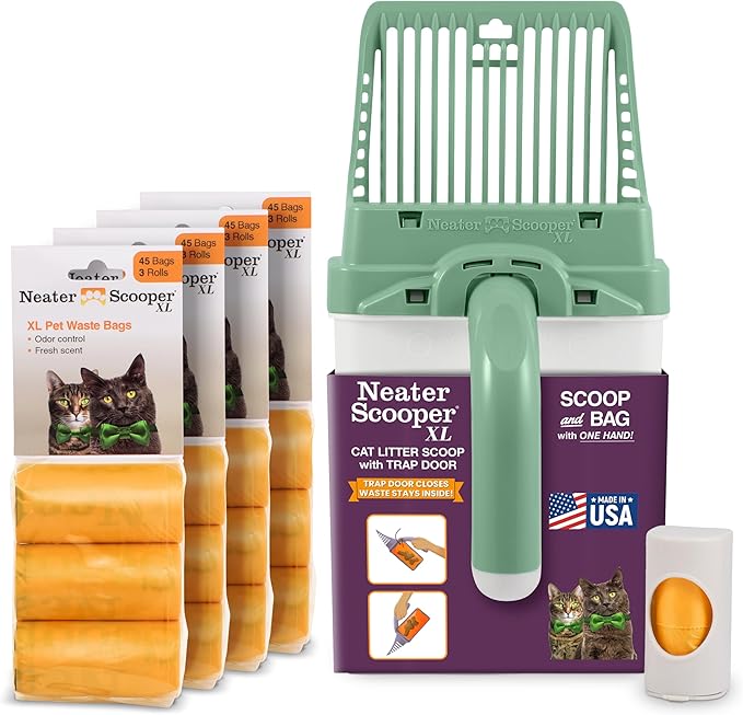 Neater Pet Brands Neater Scooper XL Cat Litter Scoop, 195 Refill Bags – by NeaterPetBrands