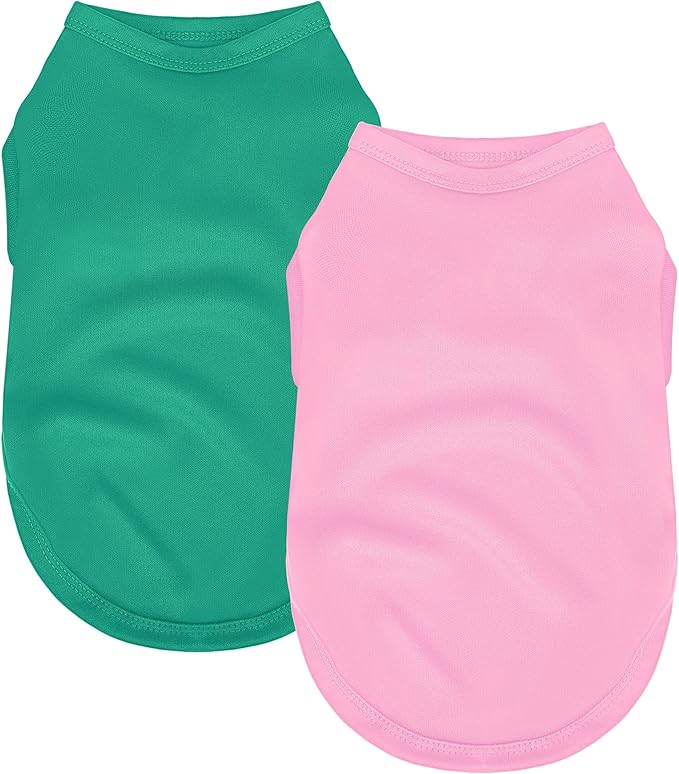 2 Pack Solid Color Dog Shirts by Unknown