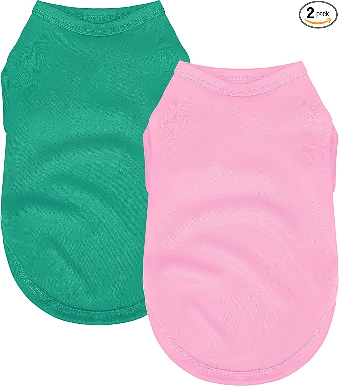 2 Pack Solid Color Dog Shirts by Unknown