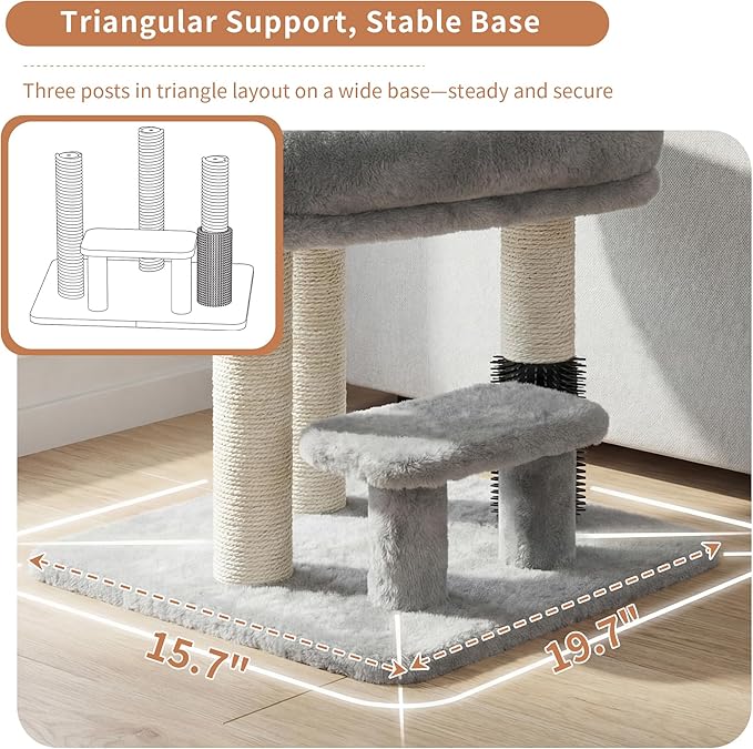 Heybly Cat Scratching Post, Small Cat Tree Tower - Image 6