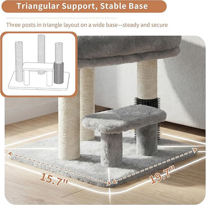 Heybly Cat Scratching Post, Small Cat Tree Tower - Image 6