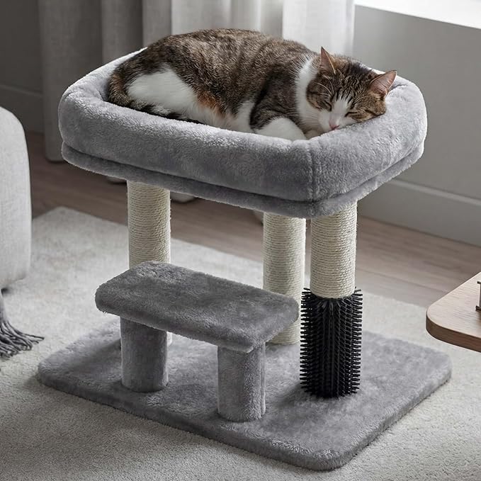 Heybly Cat Scratching Post, Small Cat Tree Tower by HEYBLY