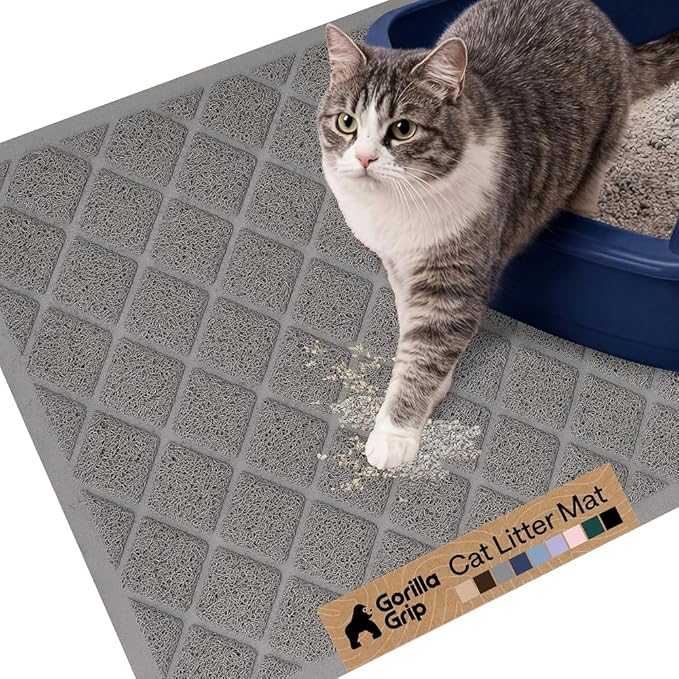 GORILLA GRIP Cat Litter Box Mat, Cushioned Coil Mesh Litter Trapping Mats by Unknown