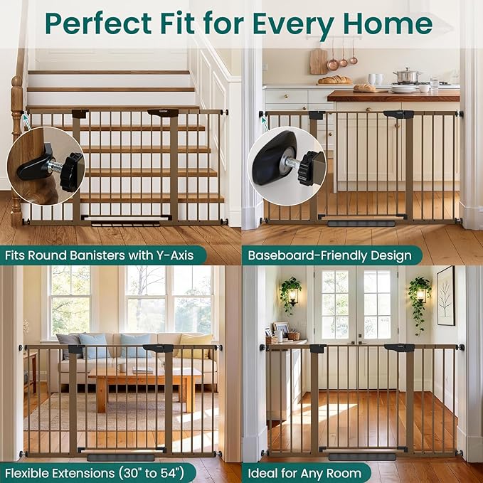 Cumbor 30-54" Extra Wide Baby Gate - Image 6