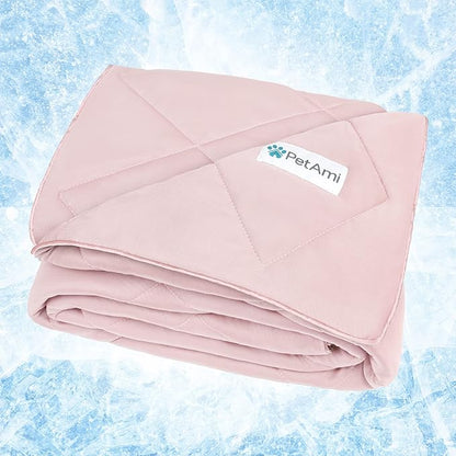 PetAmi Premium Cooling Dog Blanket | Lightweight Fluffy Pet Throw Blanket Bed by PetAmi
