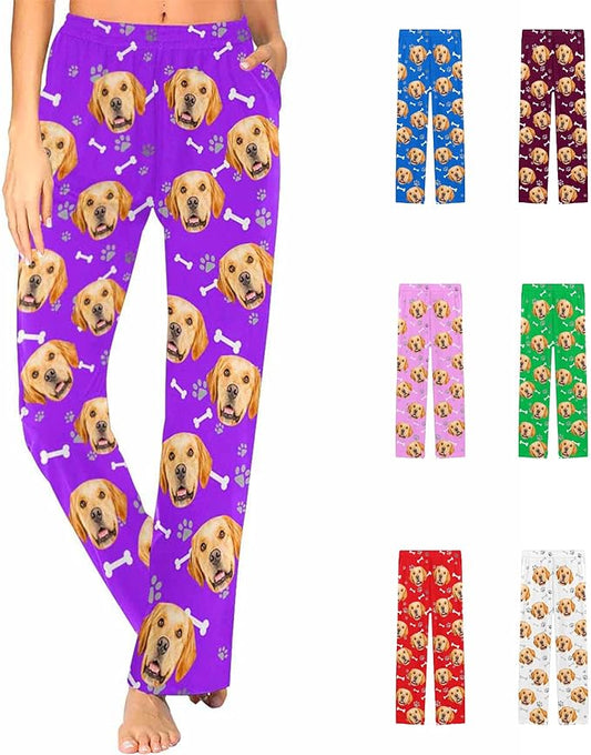 Personalized Pajama Pants for Women Custom Photo Face Printed Pajama Bottoms by FunStudio