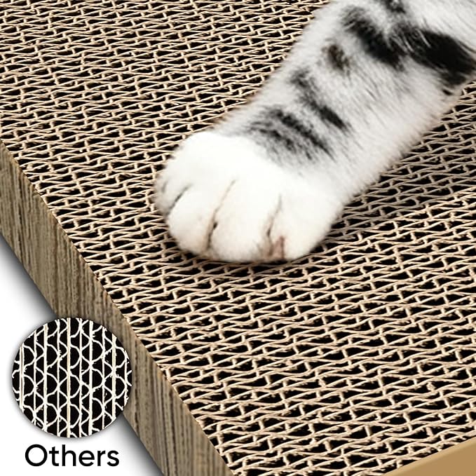 Cat Scratchers 4 Pack, Corrugated Cardboard Cat Scratching Pads - Image 6