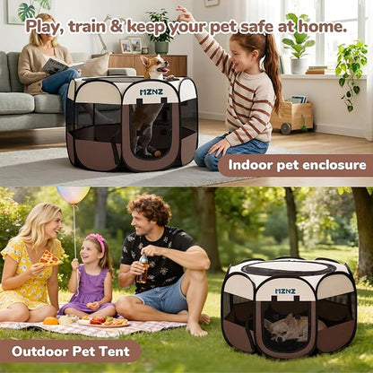 Dog Cat Playpen, Portable Small Animal Playpen Crate Indoor - Image 5