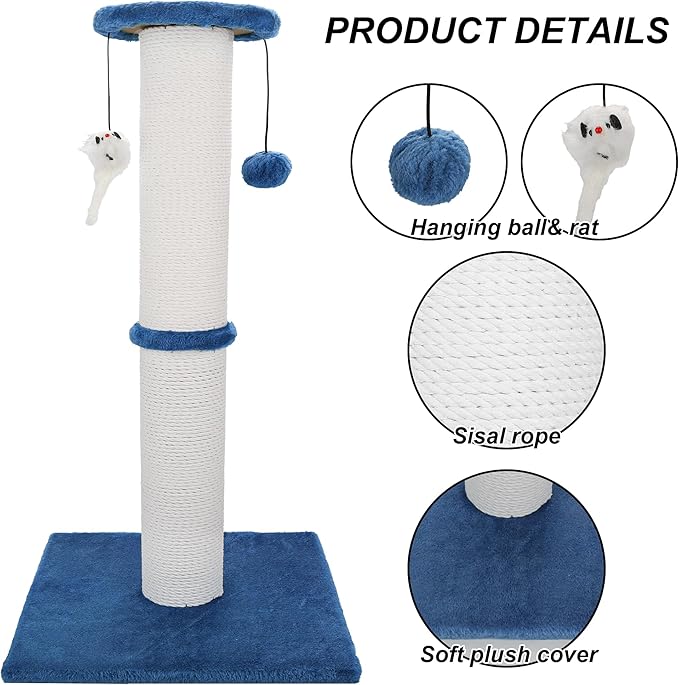 Cat Scratching Post 34 Inches Heavy Duty and Thicker Cat Scratching Post Sisal - Image 6