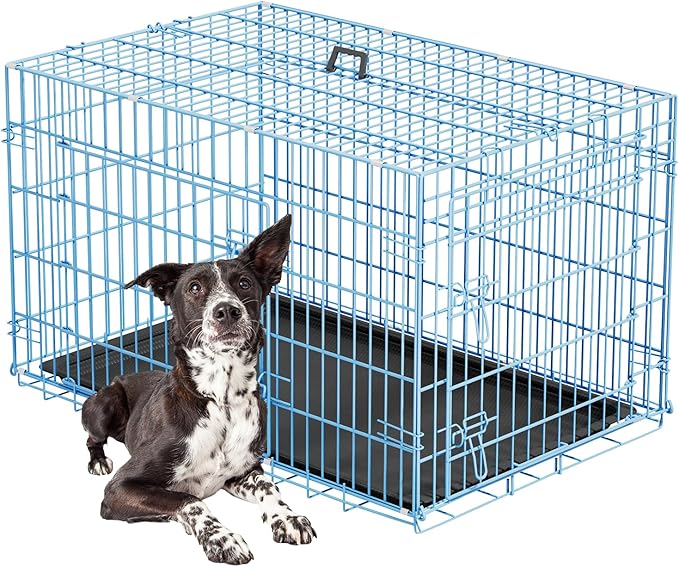 FDW Large Dog Crate 42inch Dog Cage Foldable Metal Kennel by FDW