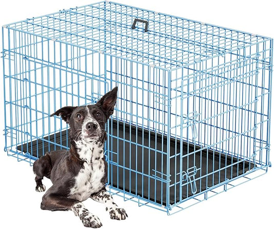 FDW Large Dog Crate 42inch Dog Cage Foldable Metal Kennel by FDW