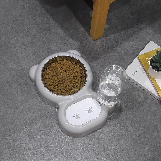 Double Dog Cat Bowls, Cat Food and Water Bowl Set - Image 8