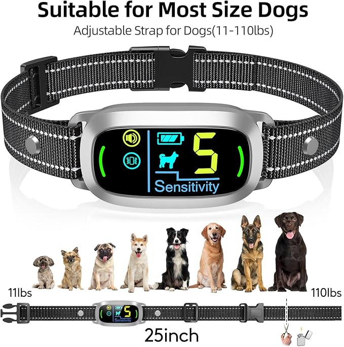 FAFAFROG Dog Bark Collar for Large Medium Small Dogs, Rechargeable Smart Bark - Image 6