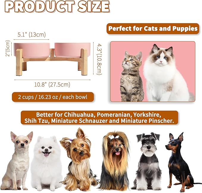 Elevated Ceramic Dog Bowl Set - Image 2