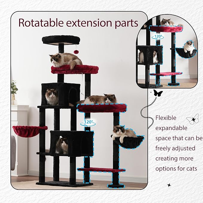 Hey-brother Cat Tree Tower, Scratching Posts - Image 2