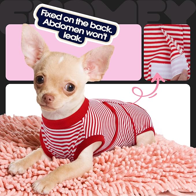 FUAMEY Dog Recovery Suit Male, Dogs Surgery Neuter Suits Puppy Spay Shirts - Image 8