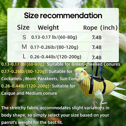 DRESSO Portable Bird Carrier Bag, Escape Resistant Parrot Carrier Bag Harness - Image 3