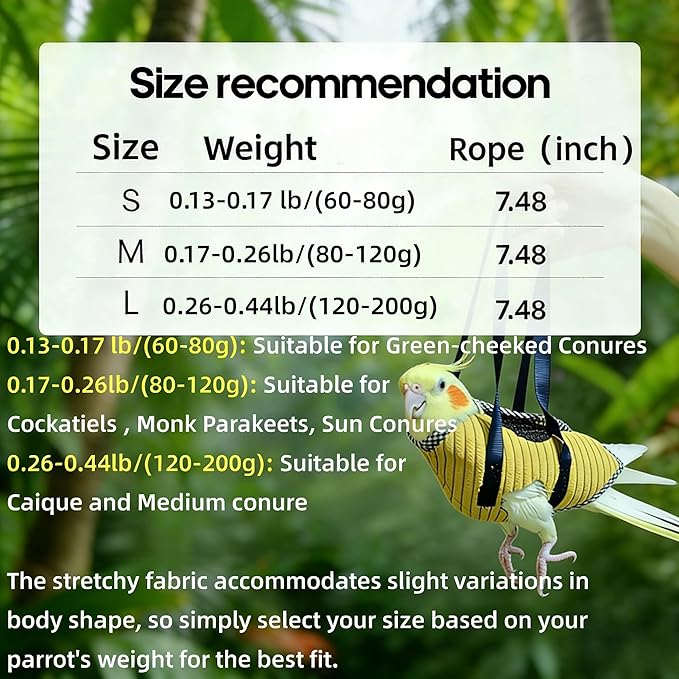 DRESSO Portable Bird Carrier Bag, Escape Resistant Parrot Carrier Bag Harness - Image 3