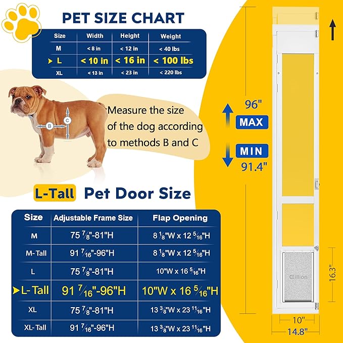 Large Dog Door for Sliding Glass Door, Openable Doggy Door for Sliding Glass - Image 2
