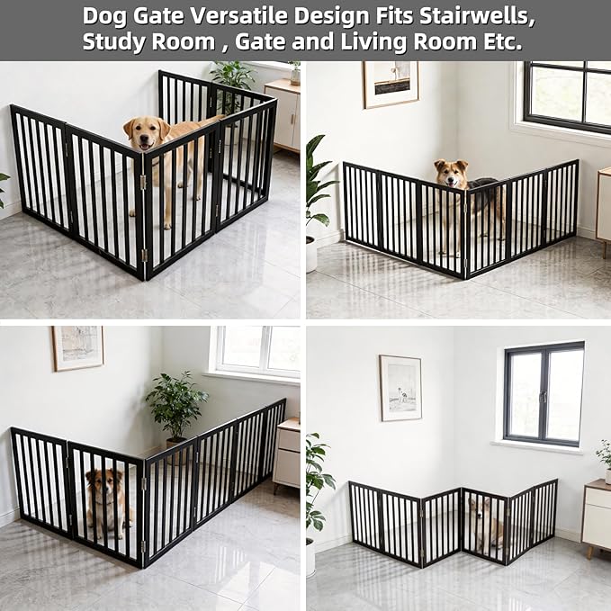 Dog Gate Indoor, Freestanding Dog Fence - Image 4
