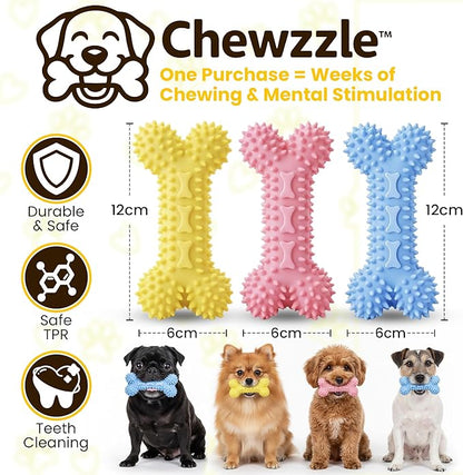 Chewzzle™ 3 Pack Chew Toys for Small Dogs & Puppy Teething Toys | Safe TPR - Image 5