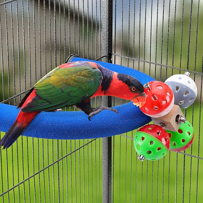 FrgKbTm U Shape Parrot Perch Stand Toy Bird Platform Sand Paw Grinding Clean - Image 7