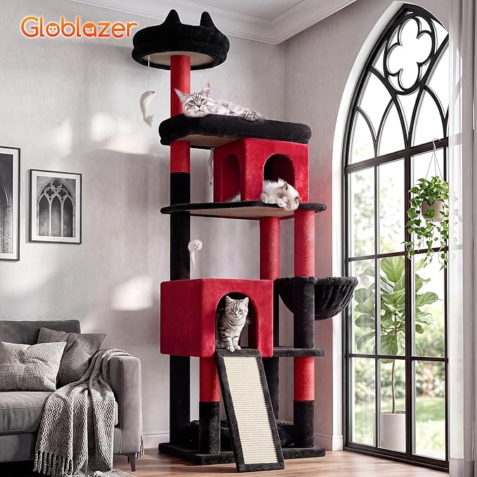 Globlazer Heavy Duty Gothic Cat Tree, 72in Large Cat Tower - Image 8