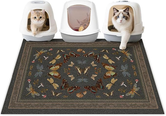 Unicorn Catcher Cat Litter Mat 24" x 15" Non-Slip Litter Box Mat Washable by UnicornCatcher