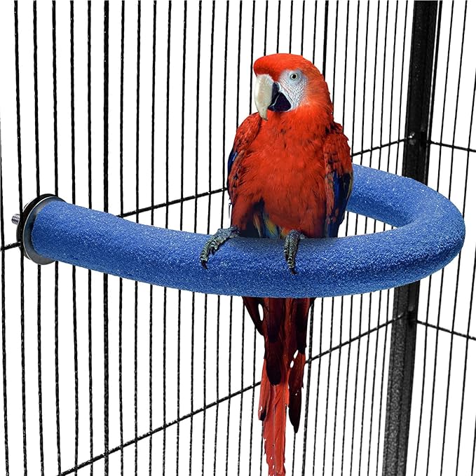 FrgKbTm U Shape Parrot Perch Stand Toy Bird Platform Sand Paw Grinding Clean by FrgKbTm