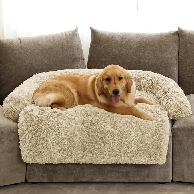 Calming Dog Bed Fluffy Plush Dog Mat by GGIB