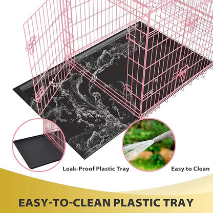 BestPet | Dog Crate | 48" | Pink | Foldable Metal Kennel - Image 5