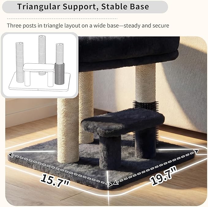 Heybly Cat Scratching Post, Small Cat Tree Tower - Image 6