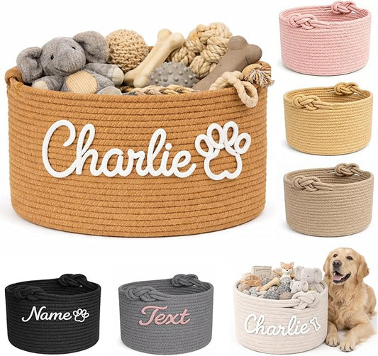 Personalized Dog Toy Basket by Unknown