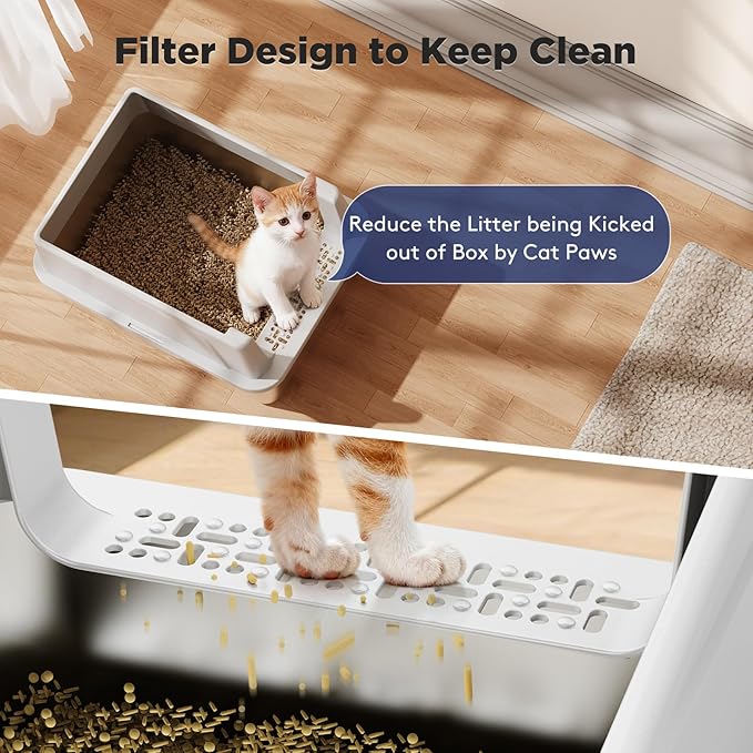 FURTIME 2 Pack Stainless Steel Cat Litter Box - Image 7