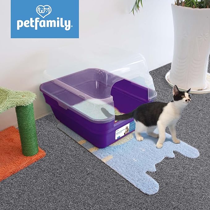 Petfamily Cat Litter Box, Large Foldable Jumbo Hooded Cat Litter Box - Image 7