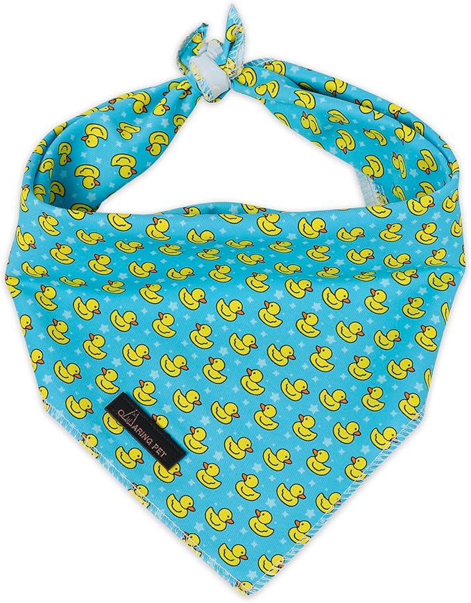 ARING PET Summer Dog Bandanas, Cute Mint Green Yellow Duck Pet Bandana Scarf by ARINGPET