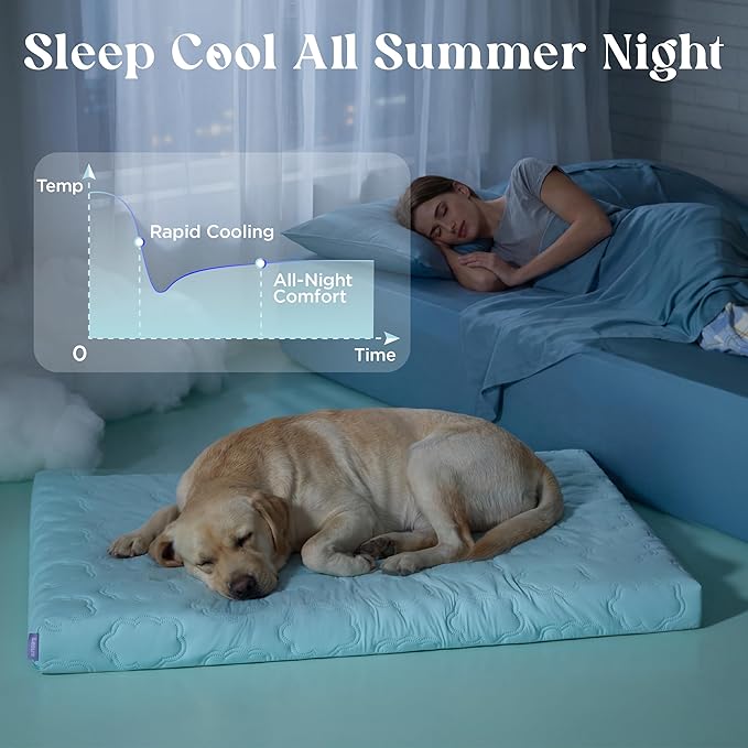 LE SURE Cooling Dog Bed, XL Q-Max>0.5 Cooling Mat - Image 4