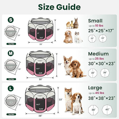 Love's cabin Pet Puppy Dog Playpen, Medium Dog Tent Crates Cage Indoor/Outdoor - Image 2