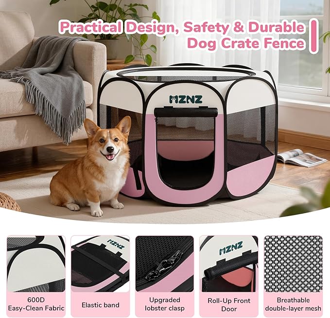 Dog Playpen, Portable Puppy Pet Crate Indoors - Image 6