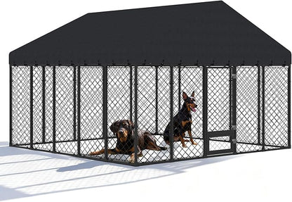 10x10FT Dog Kennel Outdoor by MASIONBACKYARDS