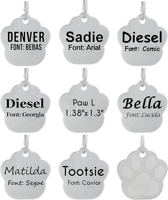 Laser Etched Stainless Steel Pet ID Tags Custom Personalized by Unknown