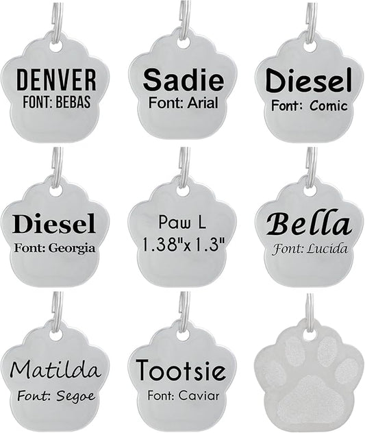 Laser Etched Stainless Steel Pet ID Tags Custom Personalized by Unknown