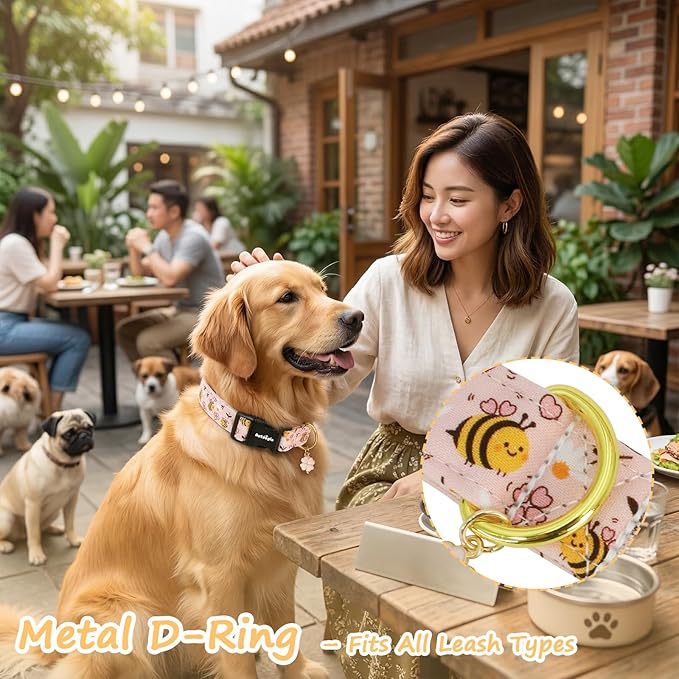 Dog Collar for Spring Summer, Adjustable Cotton Puppy Dog Collars, Cute Girl or - Image 6