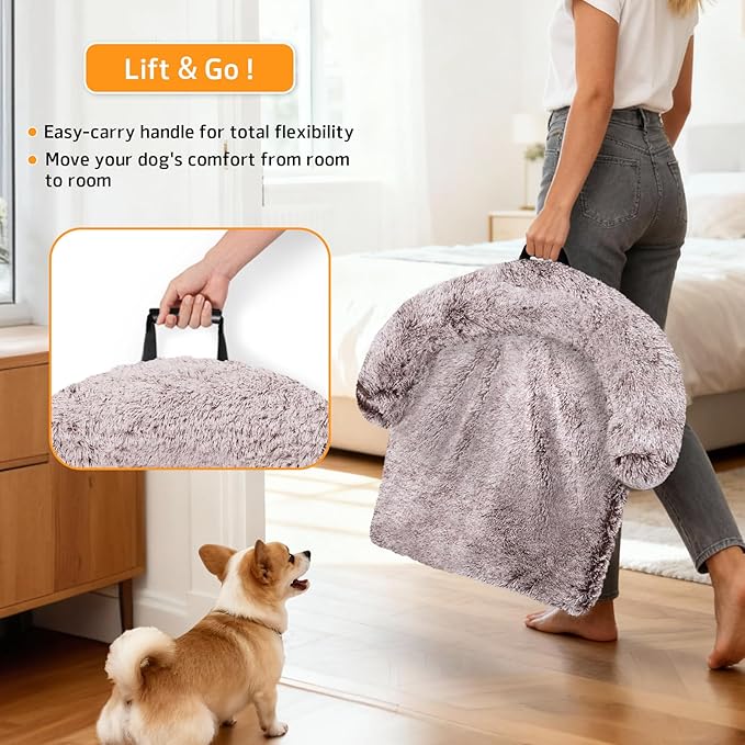 GGIB Calming Dog Bed Fluffy Plush Dog Mat - Image 3