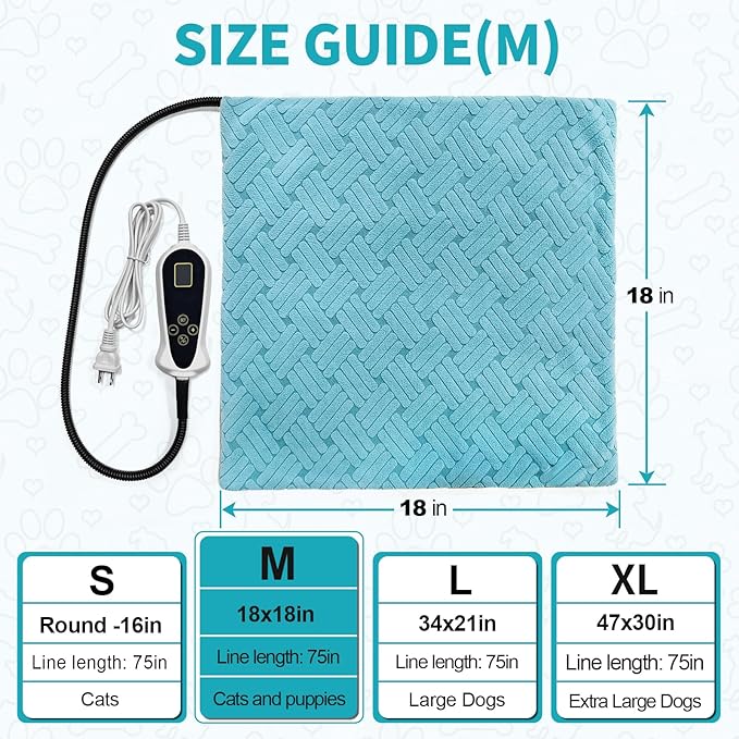 Cat Heating Pad, 18x18 in Pet Heating Pad - Image 5