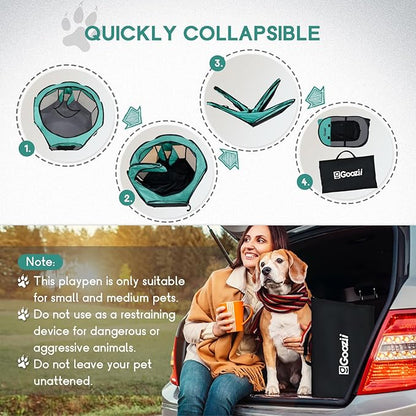 Goozii Pet Cat Playpen for Indoor Cats Enclosed, Puppy Dog Play Pen for Outdoor - Image 6